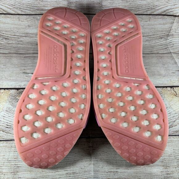 Adidas NMD R1 Womens Size 11 Running Sneakers Grey Pink White GW9462 - Picture 11 of 13